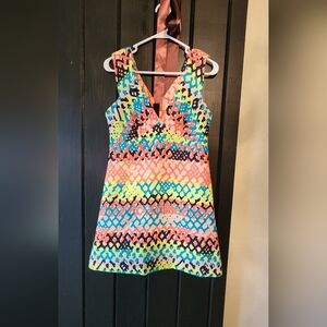 Milly Vibrant Multicolor Patterned Dress